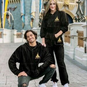 WDW Black & Gold Spirit Jersey Luxe Tracksuit Sweatshirt (L) and Pants (M)